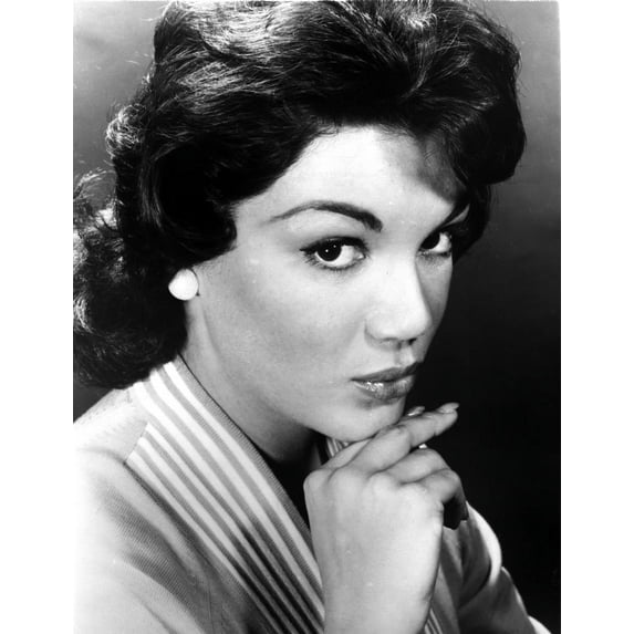 Connie Francis in White Dress with Earrings Portrait Photo Print (8 x 10)