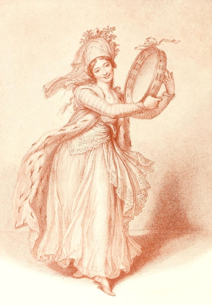 Connoisseur 11 1905 Lady with Tambourine Canvas Art - Richard Cosway (18 x 24)