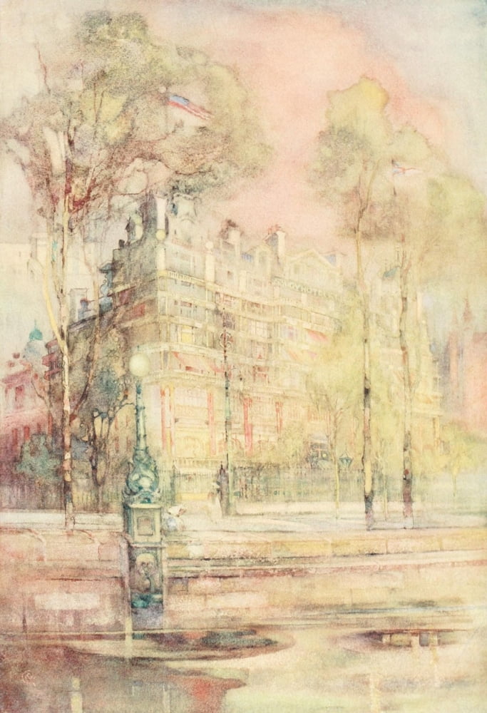 Connoisseur 12 1905 Savoy Hotel London Canvas Art - Unknown (24 x 36)