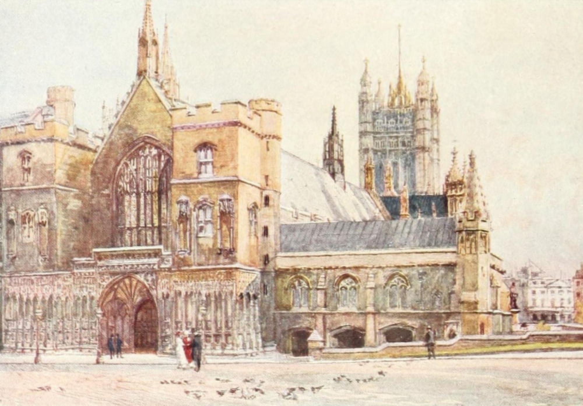 Connoisseur 16 1906 Westminster Hall & Victoria Tower Canvas Art - John Fulleylove (24 x 36)