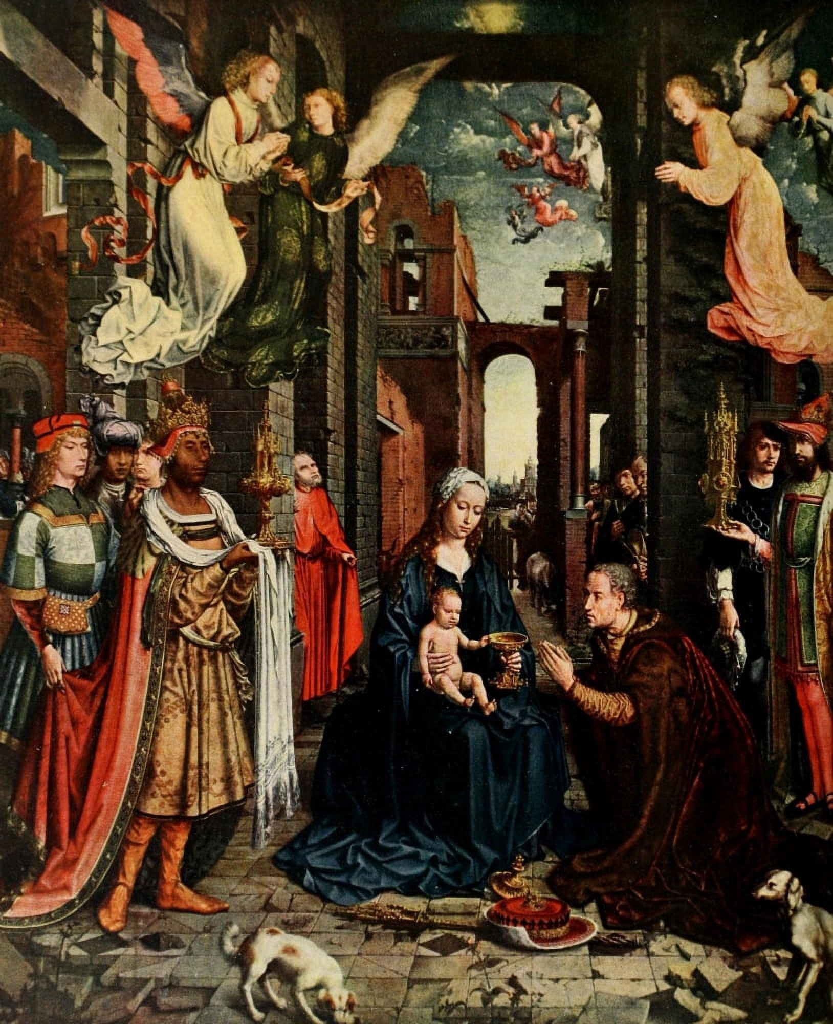 Connoisseur 1913 Adoration of the Kings Canvas Art - Jan Gossaert (18 x 24)