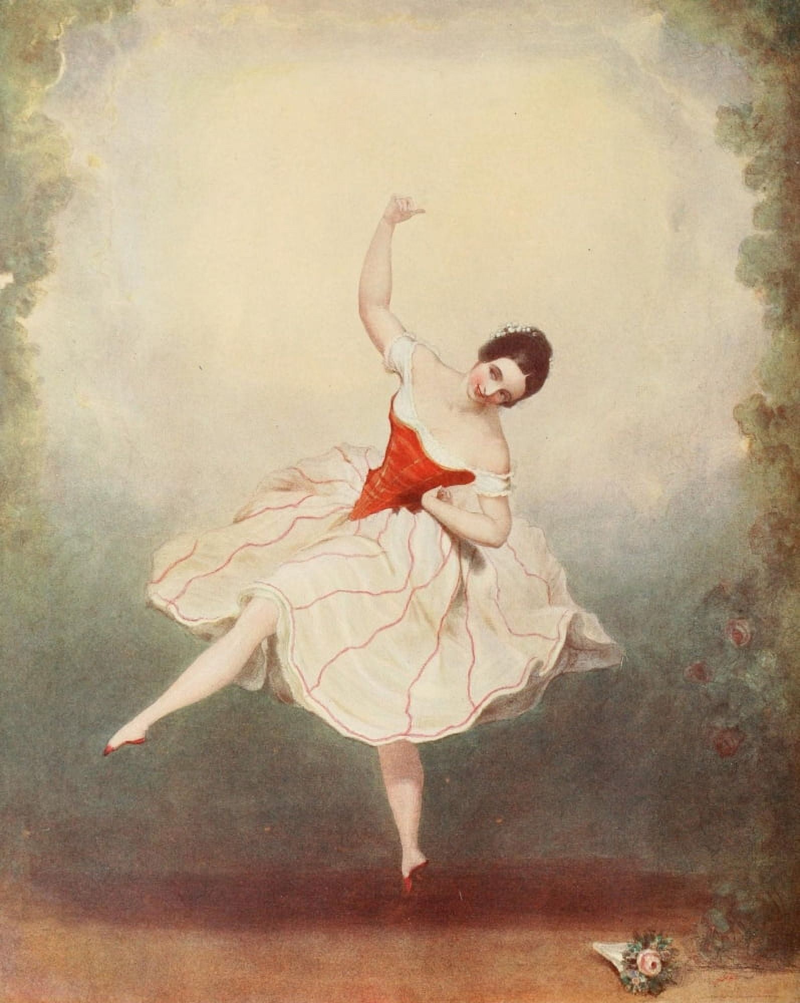 Connoisseur 20 1908 Mlle Rosati Canvas Art - Alexandre de Valentini (18 x 24)