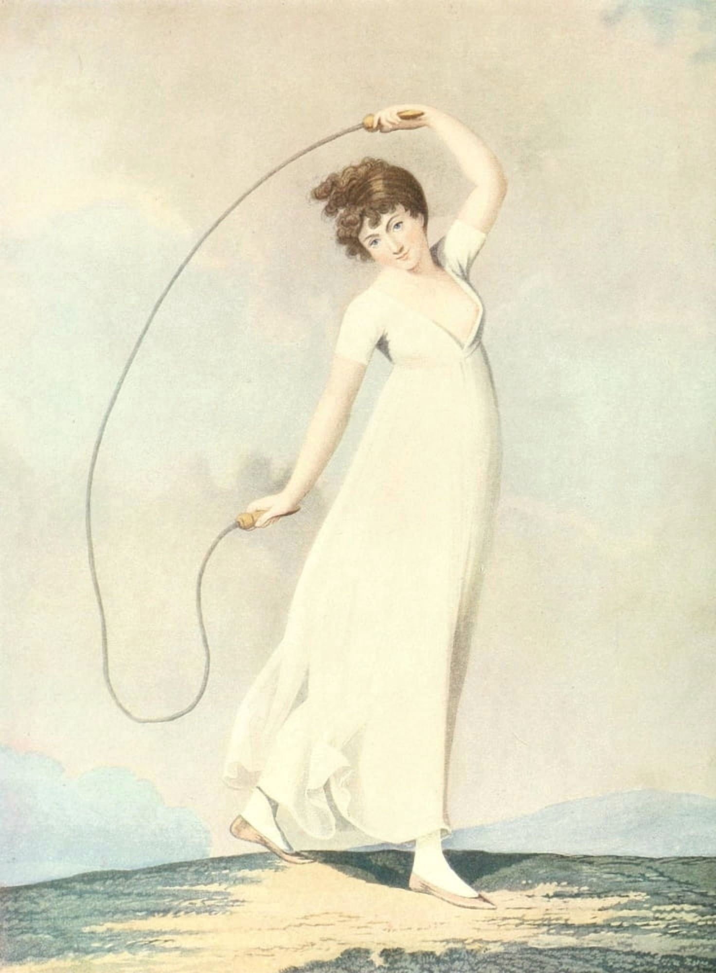Connoisseur 50 1918 Skipping Girl Sophia Western Canvas Art - Adam Buck (18 x 24)