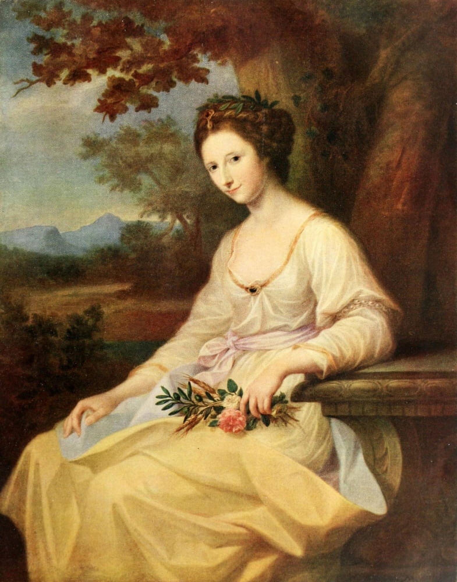 Connoisseur 59 1921 The Hon Anne Damer Canvas Art - Angelica Kauffman (24 x 36)