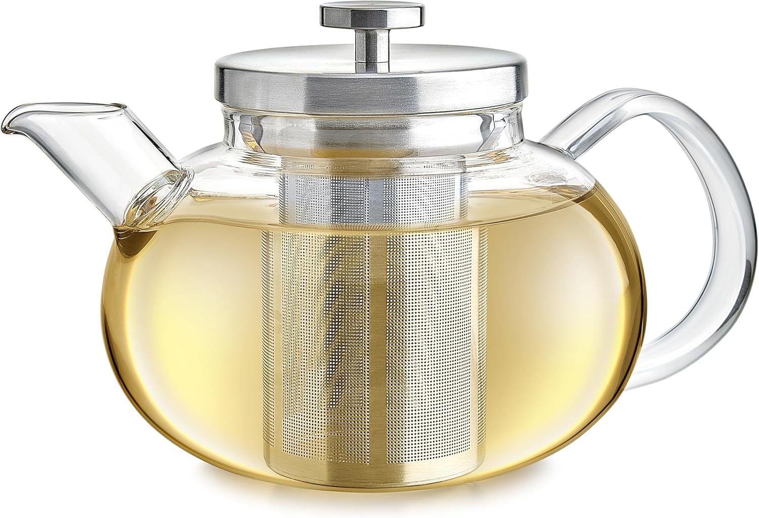 Connoisseur Glass Teapot with Stainless Steel Infuser for Loose Tea - 4 ...