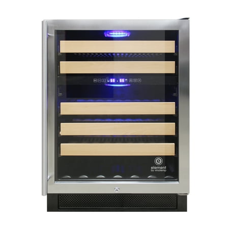 Vinotemp - Connoisseur Series 46-Bottle Dual Zone Wine Cooler - Black