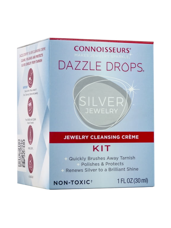 Dazzle Drops Silver Jewelry Cleaner, Cleans All Silver Jewelry and Gemstones, 1 fl oz