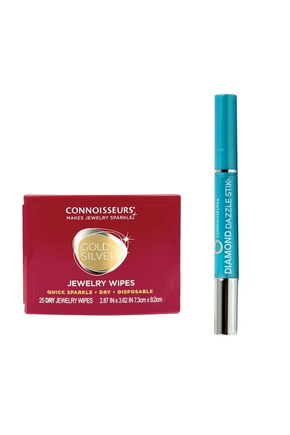 Diamond Dazzle Stik and Jewelry Wipes for Gold & Silver Jewelry