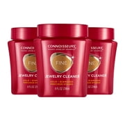 Connoisseurs Fine Jewelry Cleaner Solution for Gold, Diamonds, Platinum & Gemstones, 3 Pack