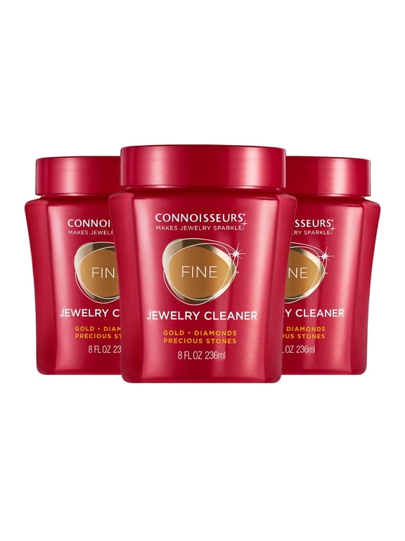 Fine Jewelry Cleaner Solution for Gold, Diamonds, Platinum & Gemstones, 3 Pack