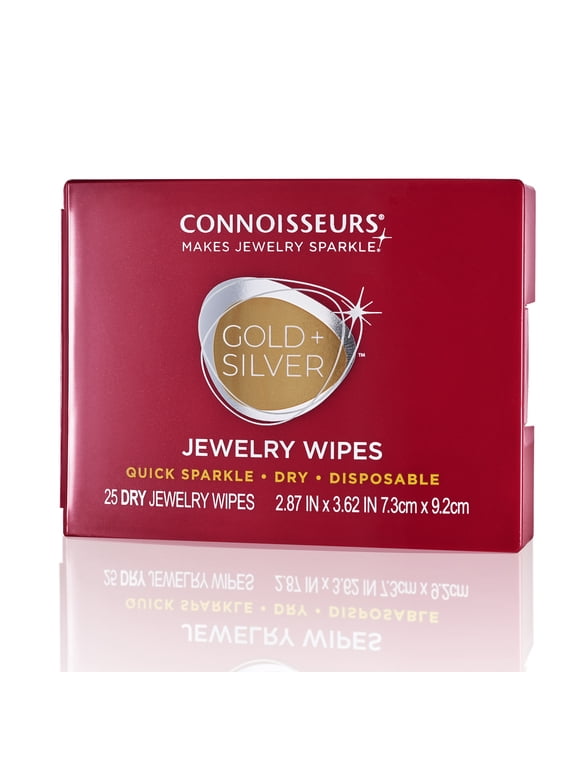 Jewelry Cleaning Wipes, Gold & Silver, 25 Count