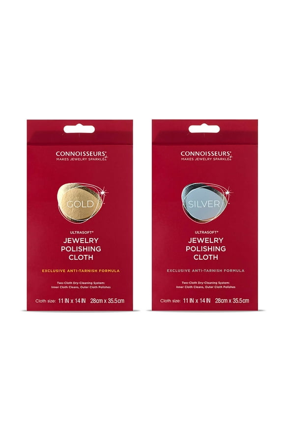 Premium Edition Extra Large Polishing Cloth Set for Silver & Gold Jewelry, 2 Count