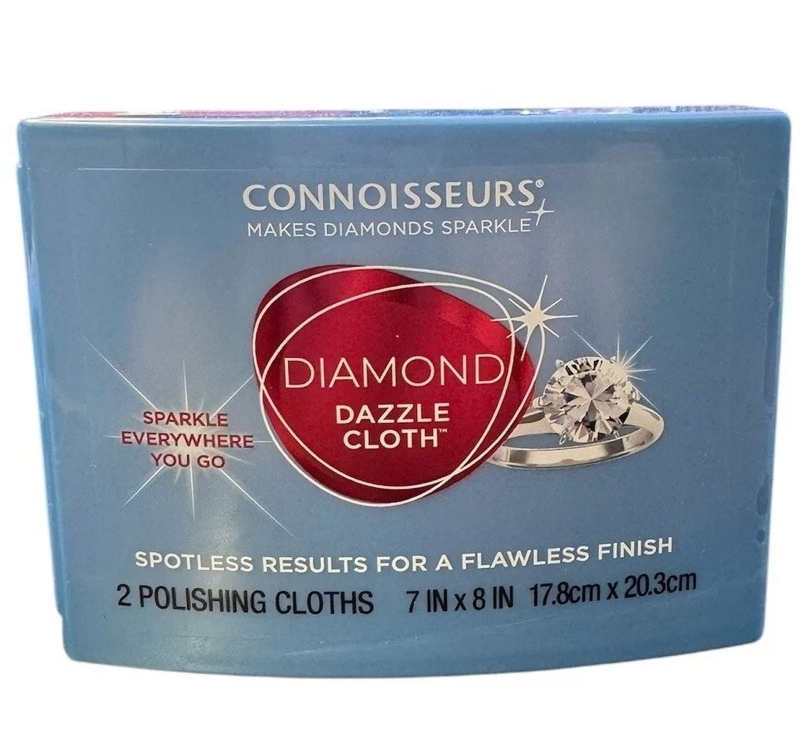 FORGE Connoisseurs Jewelry Cleaner Diamond Dazzle Polishing Cloths 2- 7In X8In