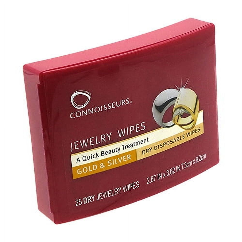 Connoisseurs Jewelry Wipes Jewely Cleaner, Silver, 25 Ea