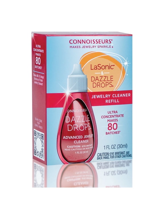 LaSonic & Dazzle Drops Advanced Jewelry Cleaner Concentrate Refill, 1 fl oz