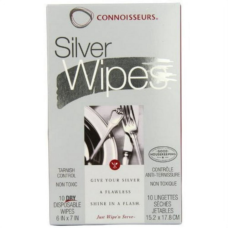 Connoisseurs Silver Wipes 10 Count