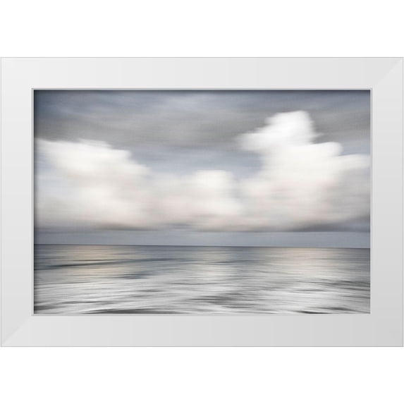 Connolly, Karin 32x23 White Modern Wood Framed Museum Art Print Titled - Soft Silence