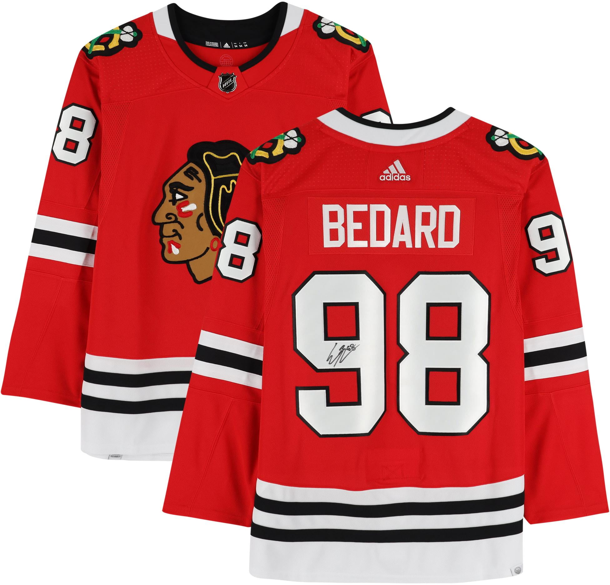 Connor Bedard Chicago Blackhawks Autographed Red Adidas Authentic Jersey - Fanatics Authentic Certified