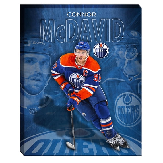 Connor McDavid 16x20 Canvas Collage Oilers-V - Officially Licensed NHL Wall Art