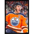 thumbnail image 1 of Connor McDavid Edmonton Oilers Framed 20x29 Goal Celebration Close-Up Canvas, 1 of 5