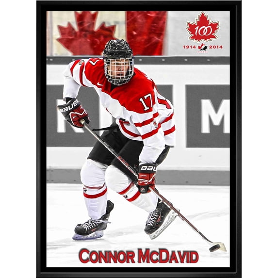 Connor McDavid Team Canada Framed 20x29 Skating Canvas Framed