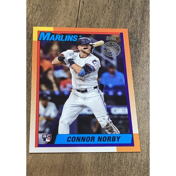 Connor Norby MLB Miami Marlins 2025 Topps - 1990 Topps Baseball 35th Anniversary (Series One) T90-33 trading card