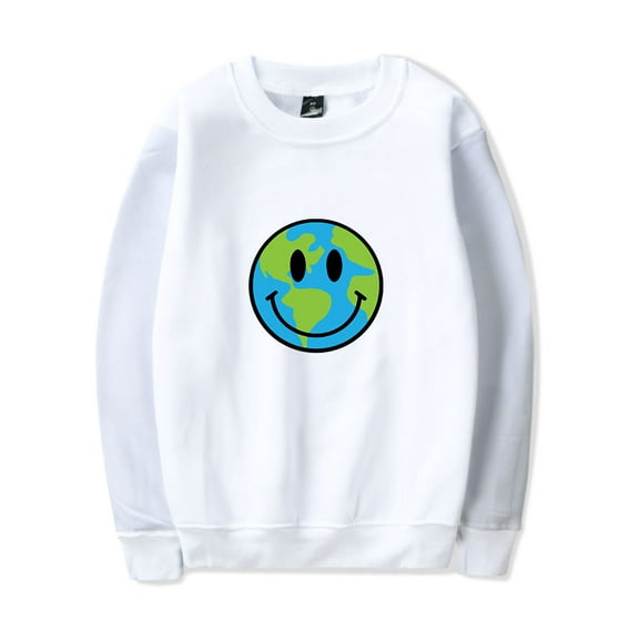 Connor Price Merch Happy Globe Crewneck Sweatshirt Merch Casual Sweatshirt Unisex Clothing