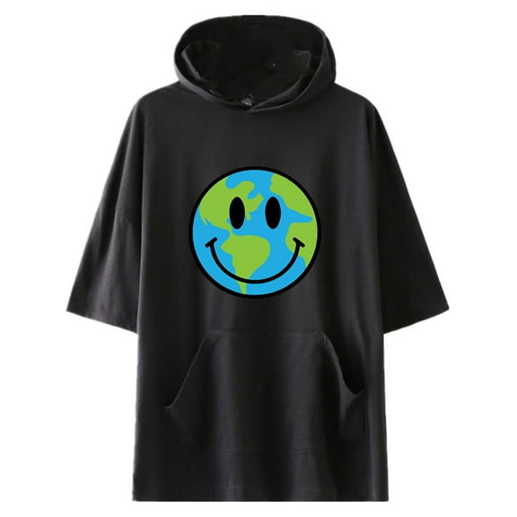 Connor Price Merch Happy Globe Hoodie Unisex Hooded Short Sleeve Tracksuit Pullover