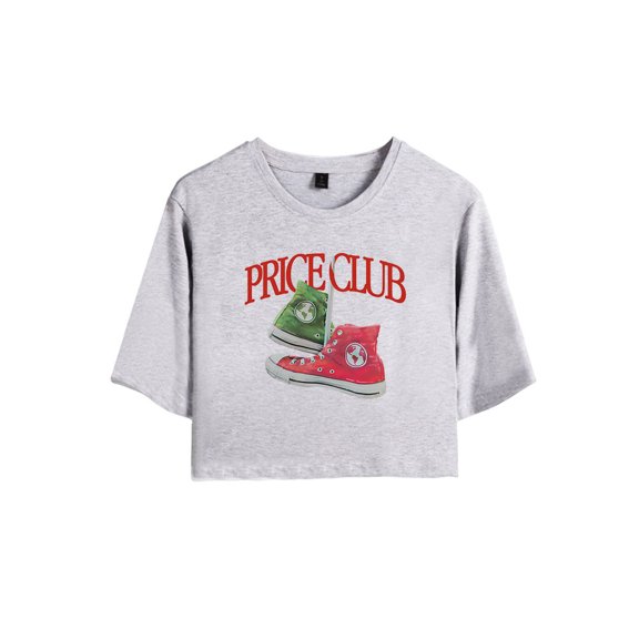 Connor Price Merch Price Club Crop Top T-shirt Fashion Women Girls Short Sleeve Streetwear Tees