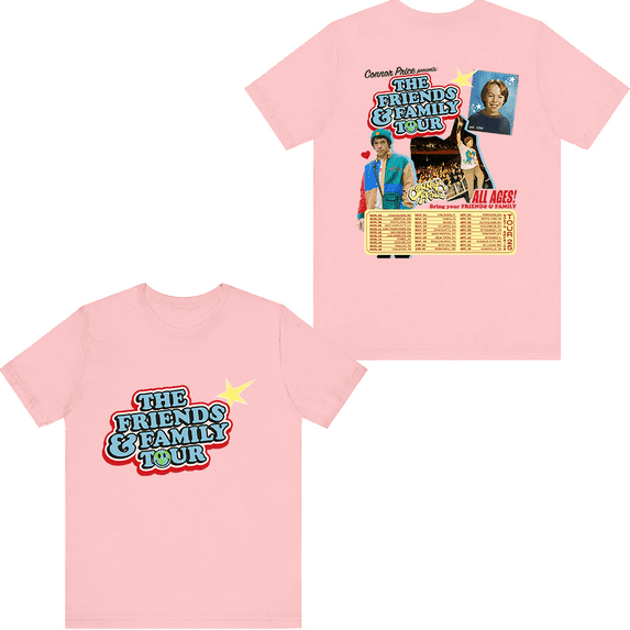Connor Price Merch The Friends & Family Tour T-shirt Men Women Shirt Short Sleeve Casual Graphic Tee