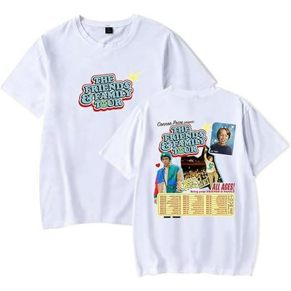 Connor Price The Friends & Family Tour 2025 Merch Short Sleeve T-shirt Unisex Fashion Crew Neck Top