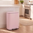 thumbnail image 1 of Connor Rectangular 13.2 Gallon (50L) Trash Can with Soft-Close Lid and FREE Mini Trash Can, Blush Pink, 1 of 10