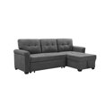 thumbnail image 1 of Ergode Lucca Gray Fabric Reversible Sectional Sleeper Sofa Chaise with Storage, 1 of 3