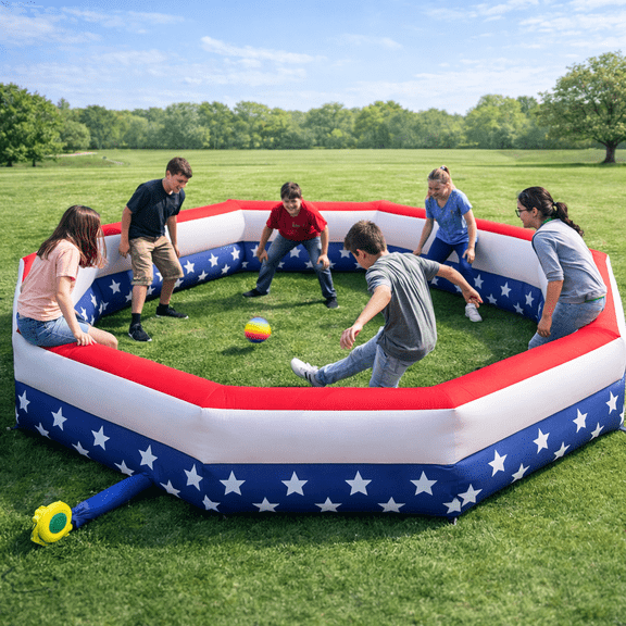 Connsann 15FT Inflatable Gaga Ball Pit with Air Blower – Portable Foam Pit for Kids & Family, Indoor/Outdoor Use