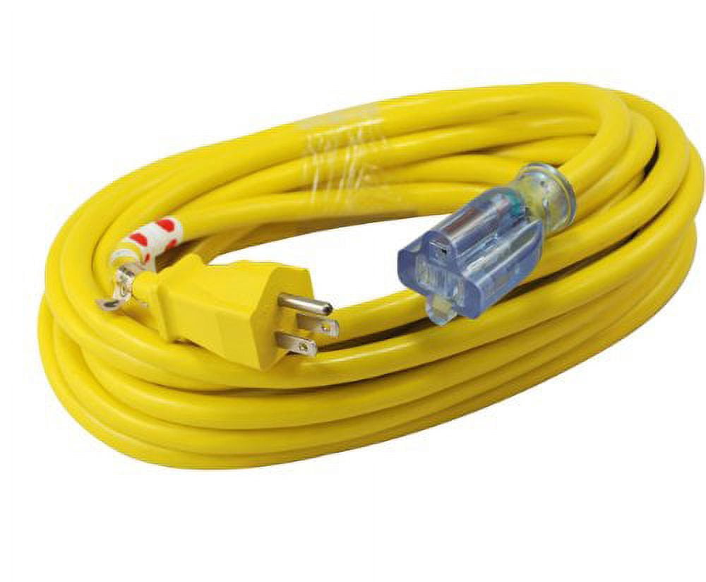 Conntek 20251-050 SJTW 12/3 Outdoor Brilliant Lighted End Extension Cord, 50-Feet