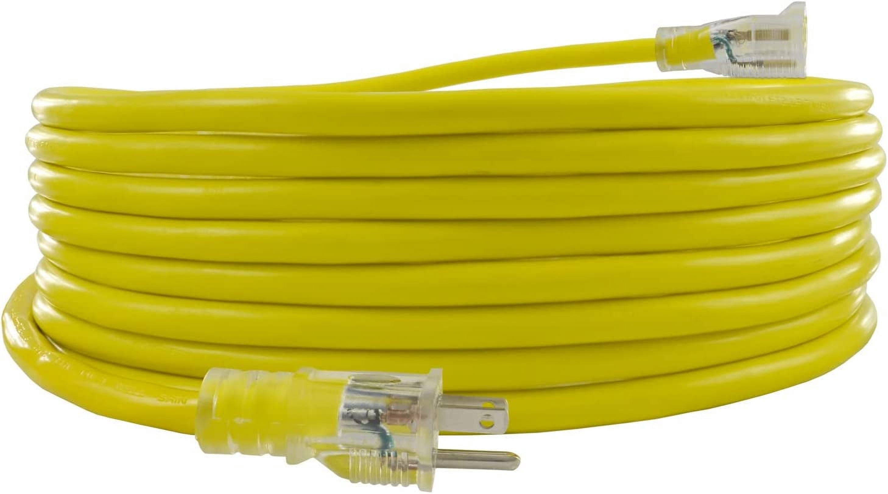Conntek 20251-100 15 Amp Indoor/Outdoor SJTW 12/3 Extension Cord, 100 ...