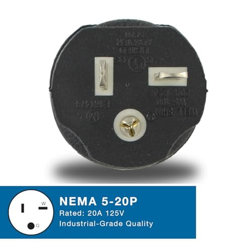 Conntek 30114 Locking Adapter 20 Amp 125 Volt Male Plug To 20 Amp ...