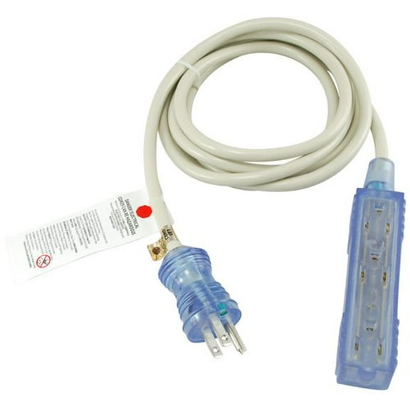 Conntek 8-Feet 13-Amp Hospital Grade Tri-Outlet (3*5-15R) Extension Cord