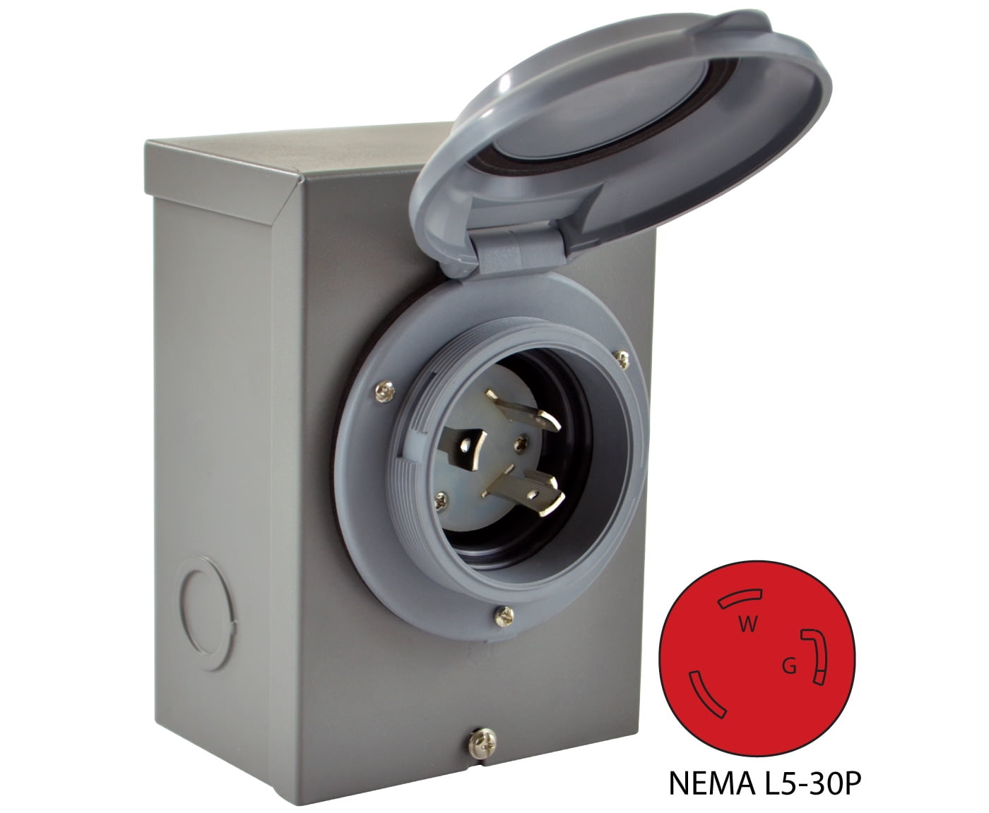 Conntek [80571-GYBX] L5-30P 30A Locking Power Inlet Box - Walmart.com