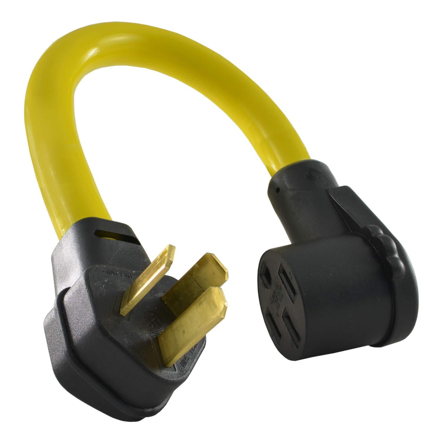 Conntek EV1050T NEMA 10-50P to NEMA 14-50R (Tesla Style) Adapter Cord compatible with Tesla Vehicles