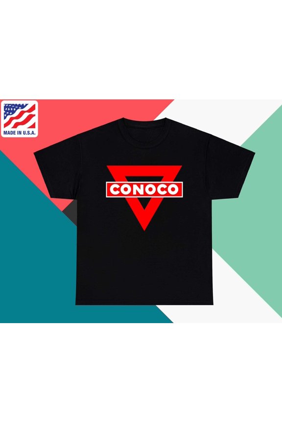 Conoco Gas Station Logo Quality Fuel Petroleum Funny T shirt S-5XL