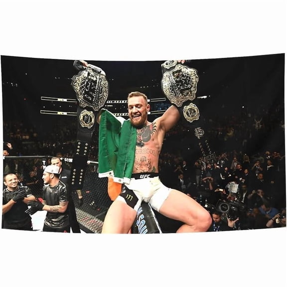 Conor McGregor Boxing Flag Funny Poster Durable Man Cave Wall Tapestry Flag for College Dorm Room Decor,Outdoor,Bedroom, Parties gifts, travel, filming,events,festivals.