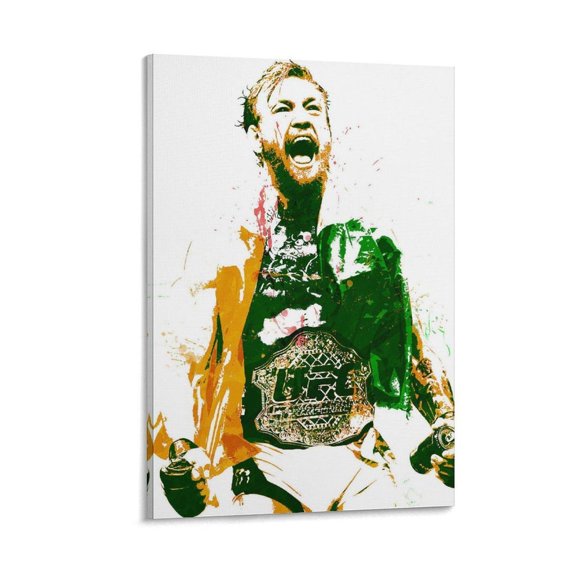 Conor Mcgregor Ufc Champion Print Dynamic Action Wall Art, Unframed Poster