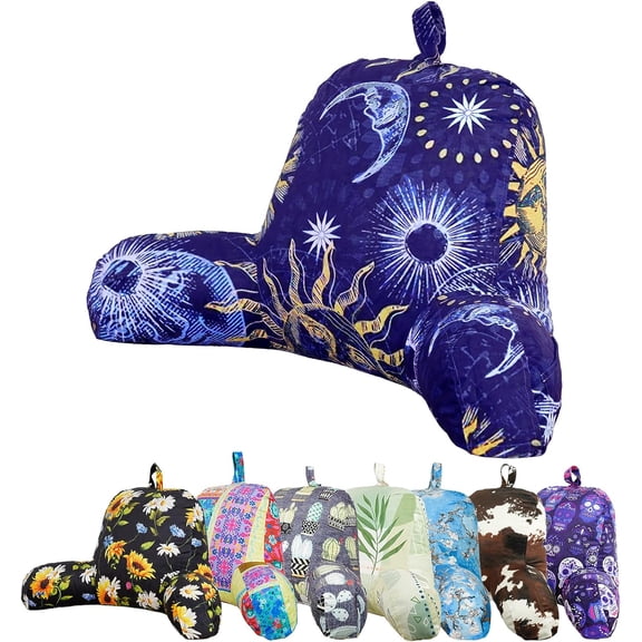 Conpaxye Moon and Sun Dutch Velvet Back Support Bed Rest Pillows