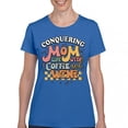 thumbnail image 1 of Conquering Mom Life With Coffee and Wine T-Shirt Trendy Motherhood Parenting Family Soccer Mama #momlife Women's Tee, 1 of 7