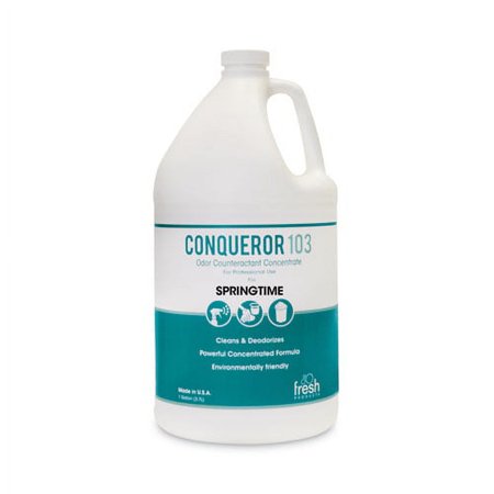 Conqueror 103 Odor Counteractant Concentrate, Springtime, 1 gal Bottle, 4/Carton
