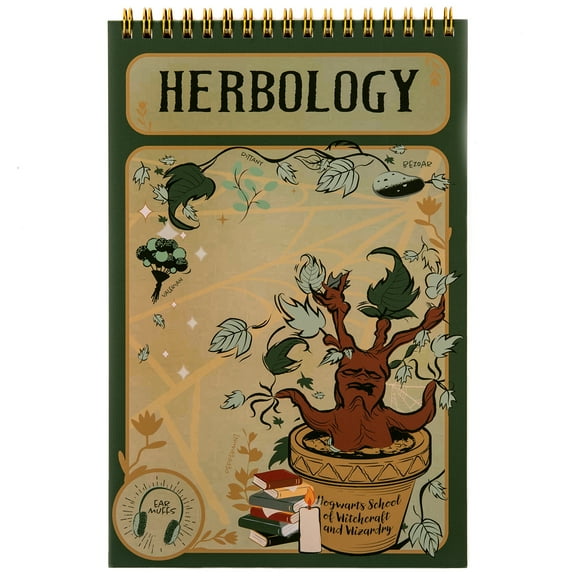 Conquest Journals Harry Potter Herbology Top-Spiral Steno Notepad