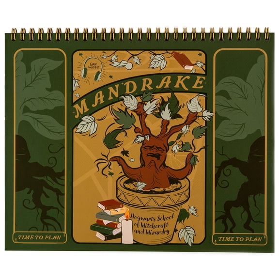 Conquest Journals Harry Potter Herbology Top-Spiral Undated Weekly Planning Notepad