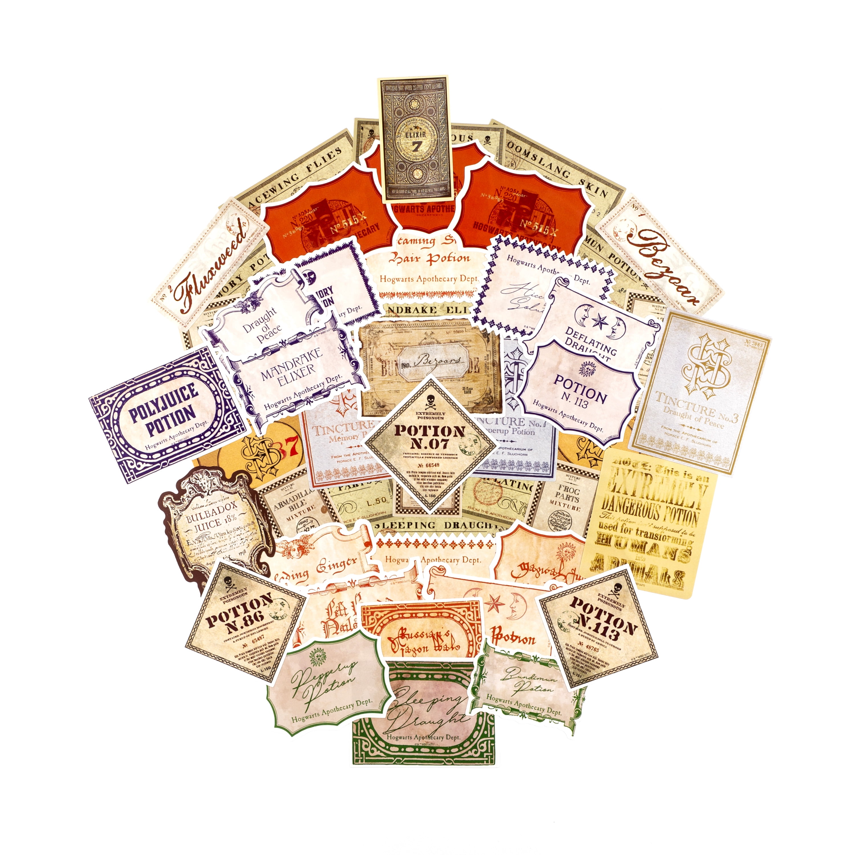 Conquest Journals Harry Potter Potions Labels Vinyl Stickers