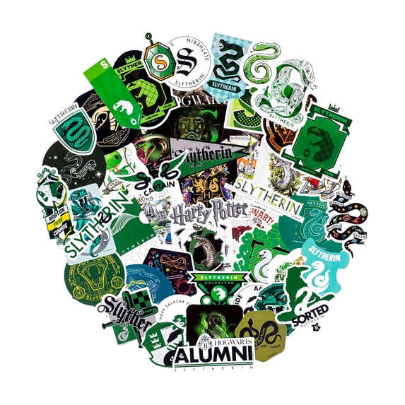 Conquest Journals Harry Potter Slytherin Vinyl Stickers, Set of 50